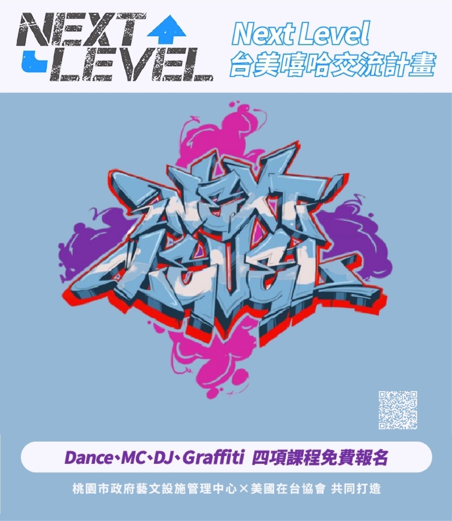 桃園市政府藝文設施管理中心「Next Level 台美嘻哈交流計畫」活動