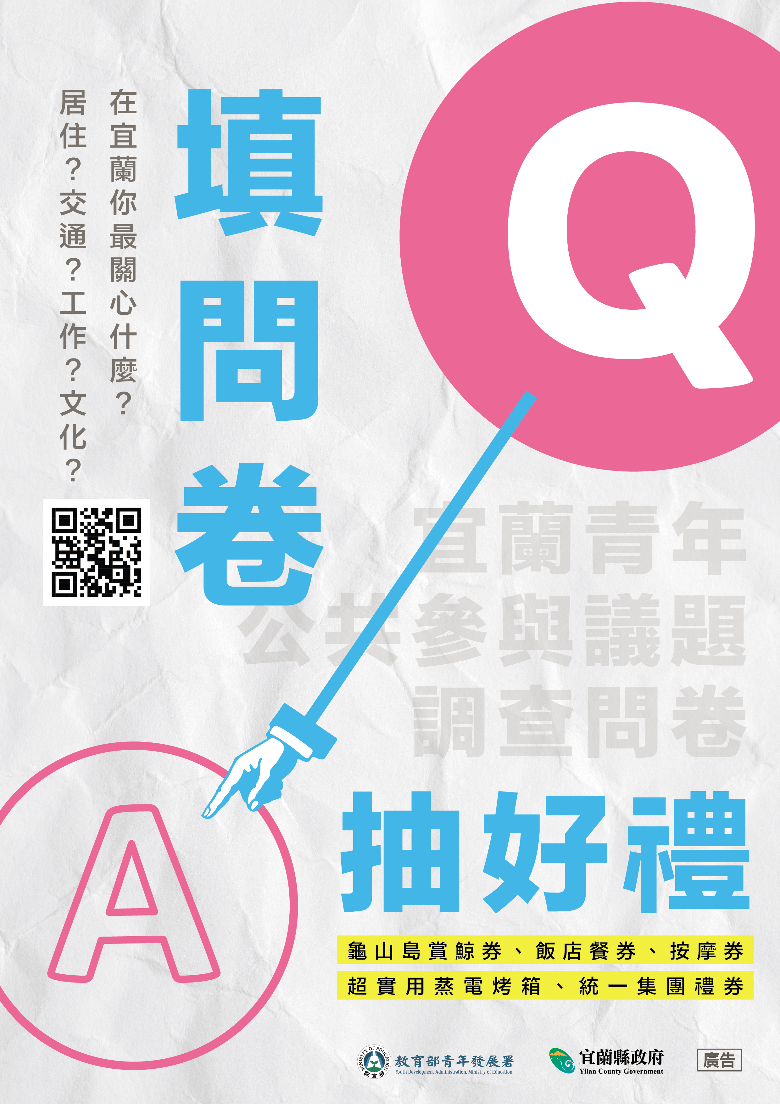 宜蘭青年公共參與議題調查海報